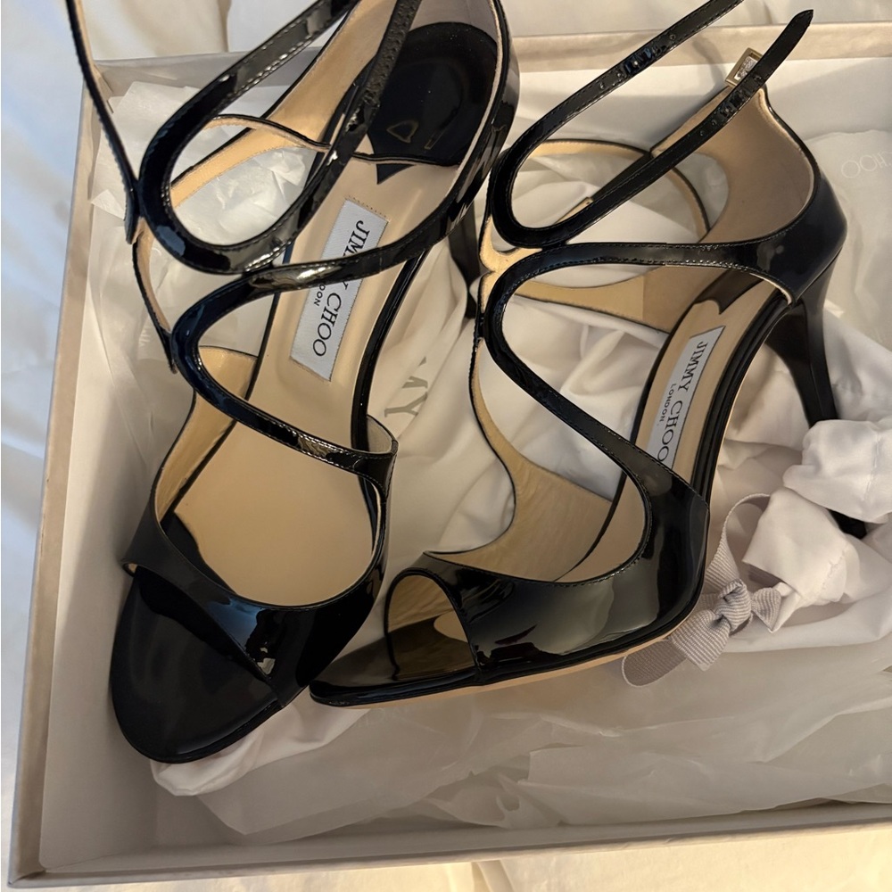 Jimmy Choo Black Strappy Heels